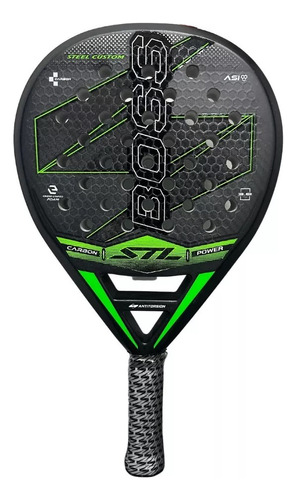 Paleta Padel Steel Custom Air Boss Carbono Stl Paddle Envio