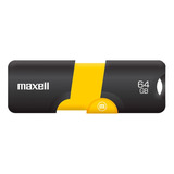 Pendrive 64gb Retractil Maxell Garantía Oficial Blister 3.0 Color Negro Flix