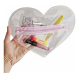 Neceser Corazon Pvc Cristal Transparentes Impermeable