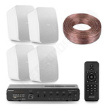 Kit Som Ambiente Frahm Slim 2000 Bluetooth + 4 Caixas Hs6