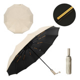 Paraguas Automático Luvia Y Sombrilla De Protección Blanco