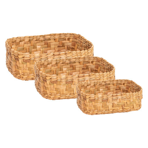 Cesto Cachepot De Taboa Decoração Lembrancinhas - 3 Peças