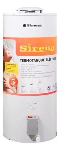 Termotanque Eléctrico Sirena 90 Lts Blanco 220v