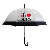 Guarda Chuva I Love Rio Transparente 883