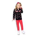 Conjunto Infantil Moletom Pelúciado Feminino Kyly 