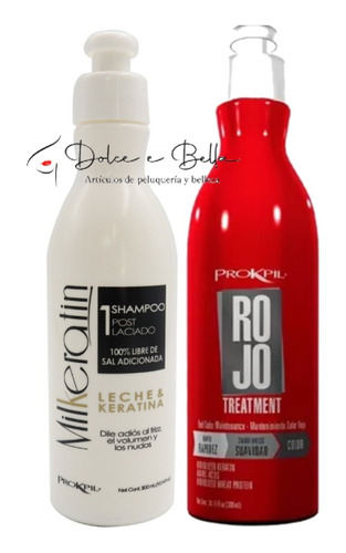 Pack Shampoo Antifrizz Y Matizador Prokpil  Rojo 300 Ml