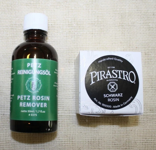 Brea Pirastro Black Y Limpiador Petz Para Instrumentos