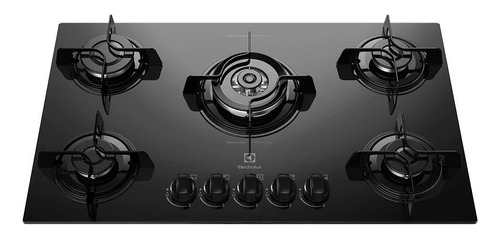 Fogão Cooktop Gás Electrolux Ke5tp 5 Boca Tripla Chama Preto