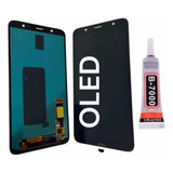 Tela Display Frontal Patível Para J8 Original Oled J800+cola