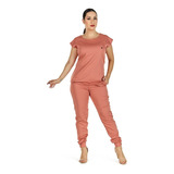 Conjunto Feminino Scrub Manga Muscle Nude Rose