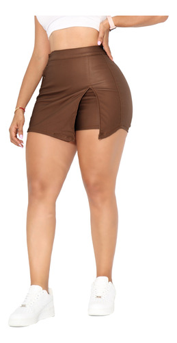 Falda Short Efecto Cuero Fs004