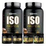 Combo 2 Whey 100% Isolado Blend + 2 Bcaa + 2 Creatina 