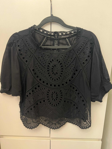 Blusa De Encaje Negra