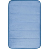 Tapete Banheiro Antiderrapante Absorvente Azul 60x40 Camesa