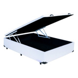 Cama Box Baú Casal 138 Bello Box - Tecido Sintético Branco