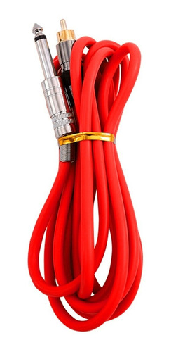 Cable Rca Para Máquina De Tatuar 2mts Silicon Reforzado