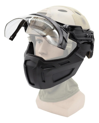 Careta + Lentes Protector Para Casco Tactico Airsoft Painbal