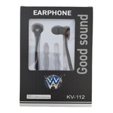 Audífonos Cableados Con Micrófono Ear Phone Kv-112 Jack 3.5