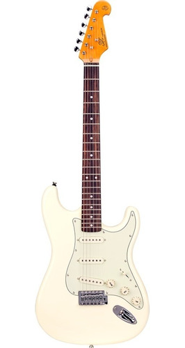 Guitarra Eléctrica Sx Sst62-vwh Standard Vintage White Funda