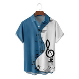 Camisa Hawaiana Unisex Para Guitarra Musical, Camisa De Play