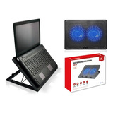 Base Notebook Suporte 15,6 Nbc-50bk C3tech 2 Cooler Led Azul