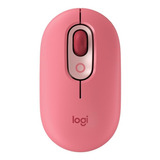 Mouse Sem Fio Logitech Pop - Rosa Heartbreaker