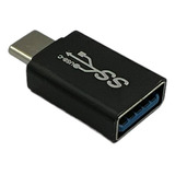 Adaptador Copla Convertidor Usb C Macho A Usb 3.0 Hembra Color Negro