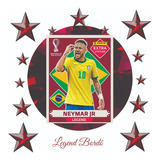 Figurinha Copa Neymar Jr Legend Bordô Rubi Extra Qatar 2022
