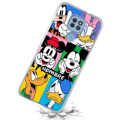 Funda Para Motorola Disney Personajes Personalizada Nombres