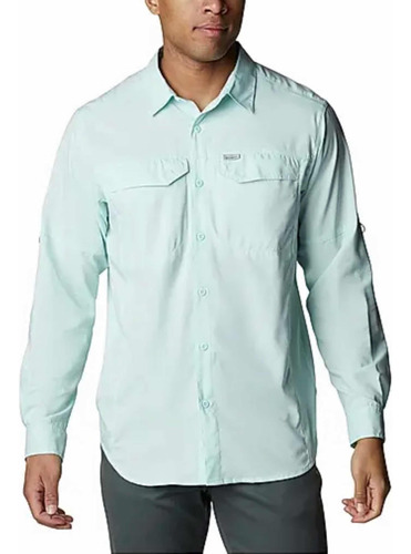 Camisa Columbia Silver Ridge Lite Manga Larga Cco26 Verde