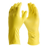 Luva Confort Latex Limpeza Cozinha Amarela Danny - 12 Prs.