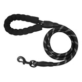 Correa Para Perro Grande Resistente Correa De Cuerda 1.60 M Color Negro