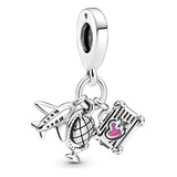 Pandora Charm Colgante Avión, Globo Y Maleta Nuevo, Original