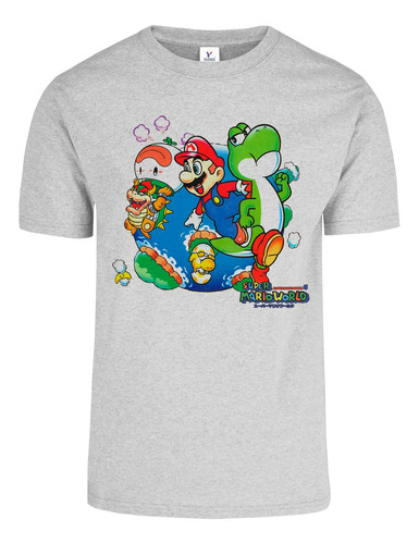 Playera Super Mario World Snes Mario Bros Yoshi Bowser  