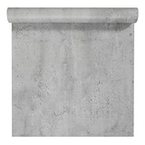 Papel Tapiz - Self Adhesive Vinyl Grey Cement Concrete Conta