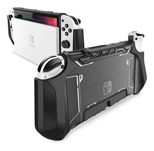 Carcasa Gruesa Para Nintendo Switch Oled 7 Pulgadas Negro