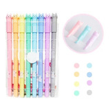 Set 8 Plumas Kawaii De Gatito Bolígrafo De Gel Punta Fina