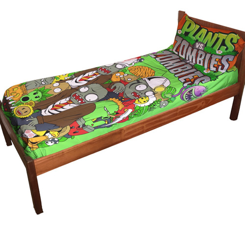 Plants Vs Zombies Juego De Sabana Personalizado 1 1/2 Plaza