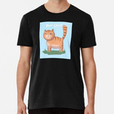 Remera Derpy Gato Atigrado Naranja Algodon Premium