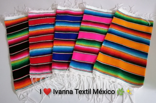 Mantelitos Individuales Sarape Mexicano 40cm X 40cm 20 Pzas