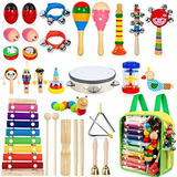 Instrumentos Musicales Para Niños, 33 Piezas, 18 Tipos, Inst