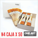 Pinceleta Sintetica Cbx Acrilico Oleo Barnices N4 Caja X 50e