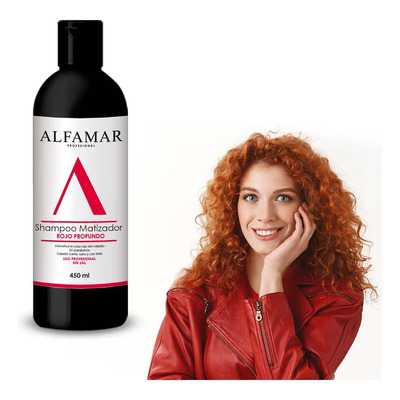 Shampoo Matizador Rojo Profundo Alfamar Sin Sal Para Cabello rojo cobrizo y naranja | Meses sin interés