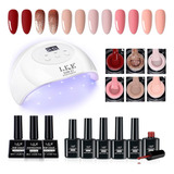 Kit De Esmalte De Uñas De Gel Luz Uv Lámpara De Uñas Lke