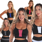 Kit 5 Top Feminino Alça Regulável Academia Fitness Treino