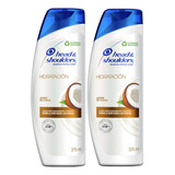2 Shampoo Head & Shoulders Hidratación Aceite De Coco 375 Ml