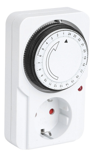 Timer Socket, Mecánico, Para Interiores, Con Enchufe, 24 Hor