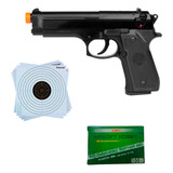 Kit Pistola Airsoft Kwc Beretta M92 Spring 6mm Bbs + Alvos