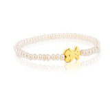 Pulsera Tous Oso Sweet Dolls De Oro Y Perlas