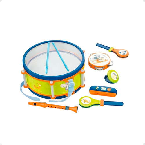 Set Musical Infantil Juguetes Tambor 8 Instrumentos Sonido